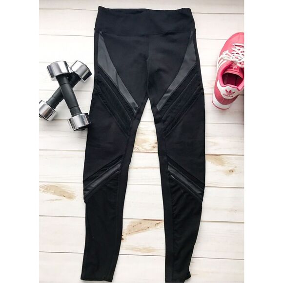ALO YOGA Epic Leggings In Black sheer, Med $138 E11 - Picture 2 of 9